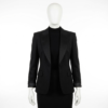 Unisex Lapel Collar Button Wool Blazer Four Pockets