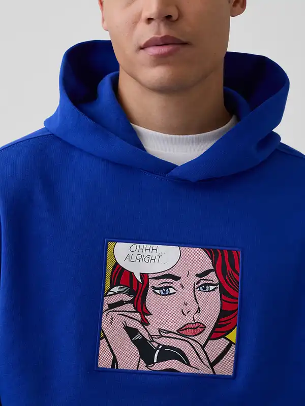 Unisex Pop Art Graphic Fleece Pullover