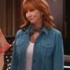 Unisex Reba McEntire Blue Western Suede Jacket
