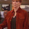 Unisex Reba McEntire Red Western Suede Jacket