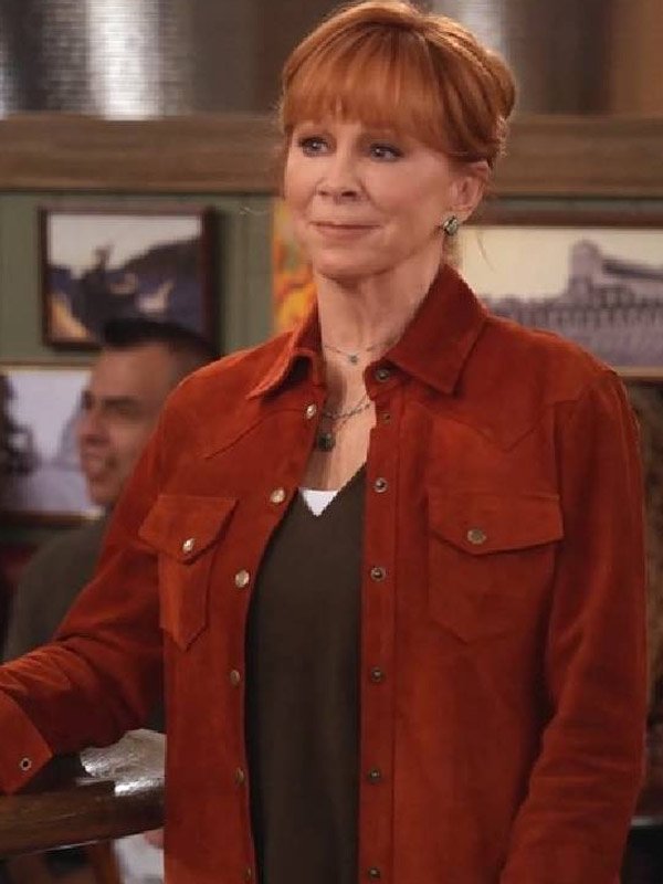 Unisex Reba McEntire Red Western Suede Jacket