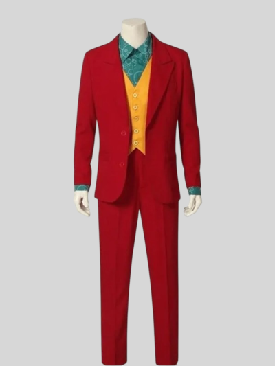 Unisex Rust Red Suit Fabric Gotham Cosplay Outfit