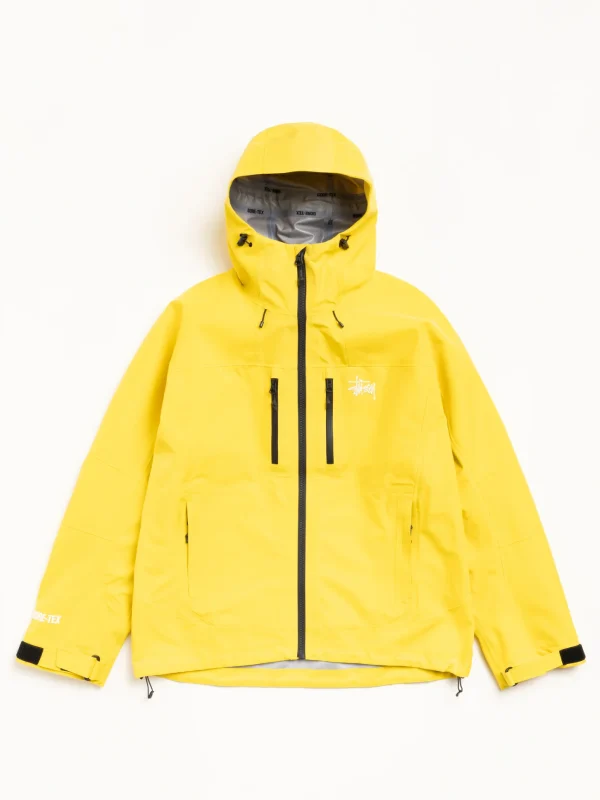 Unisex Stand Up Collar Zipper Polyester Jacket Four Pockets