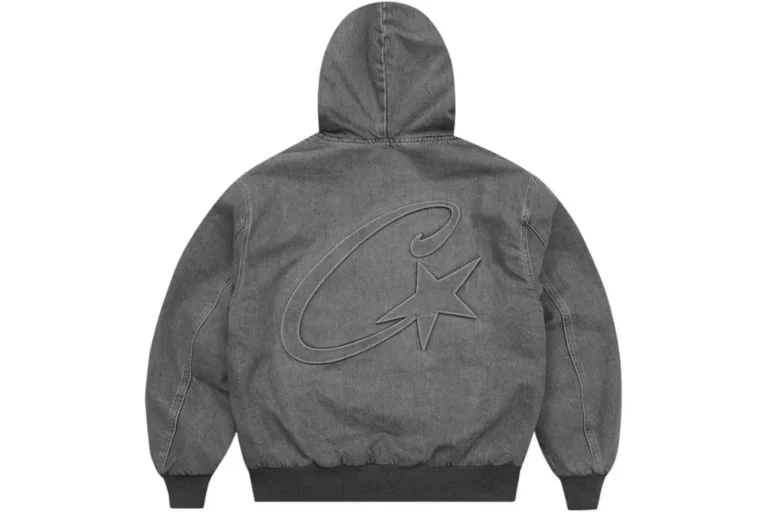 Unisex Vintage Wash Denim Streetwear Hoodie