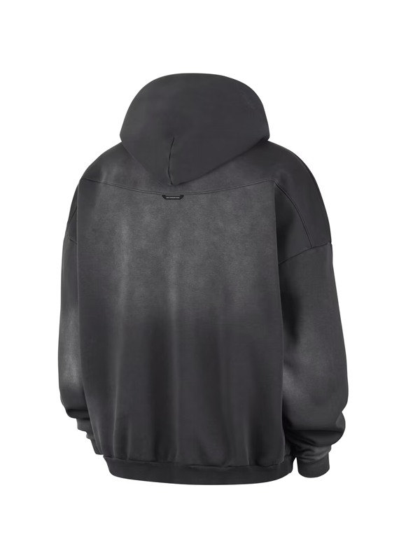Unisex Washed Grey NBA Zip Up Travel Hoodie