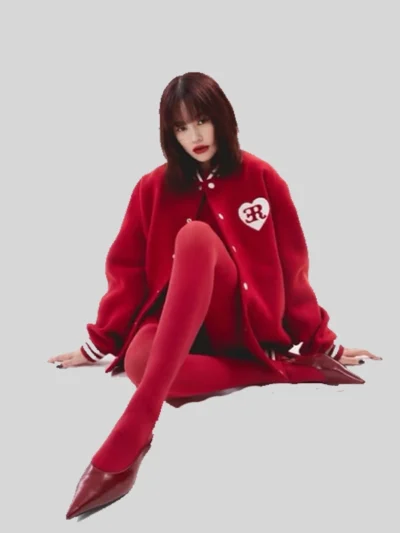 VERDY ER Red Wool White Leather Varsity Jacket