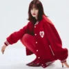 VERDY x ER Heart Red Varsity Jacket