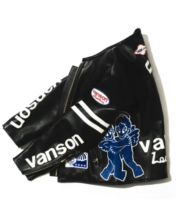 Vanson X Tappei X Future Archive Black Jacket