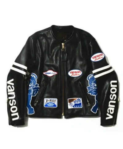 Vanson X Tappei X Future Archive Black Jacket