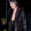 Via Carota Restaurant Dakota Johnson Fur Leather Jacket