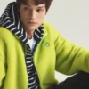 Vibrant Lime Green Plush Fleece Zip Up Jacket