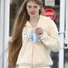 Vivian Jenna Wilson AMN Beige Zip Up Hoodie