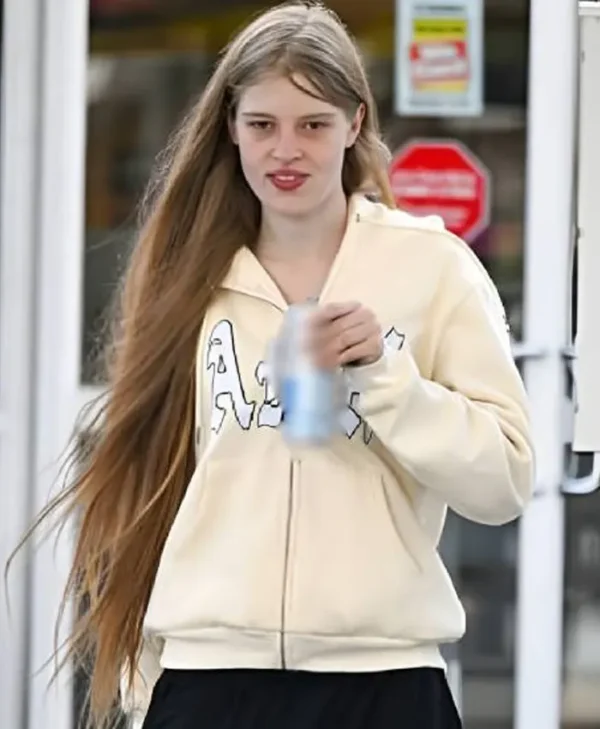 Vivian Jenna Wilson AMN Beige Zip Up Hoodie