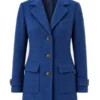 Wildwood Film Prue Blue Wool Coat
