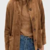 Women Ellyn Jameson Zip Up Brown Jacket