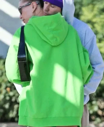 Women Hailey Bieber Oversized Green Hoodie