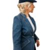 Women Helen Mirren Button Up Denim Blazer
