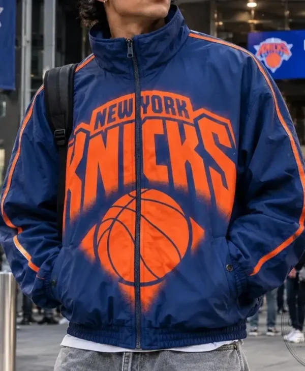 Women KATSEYE SNL S52 Knicks Snap Button Jacket