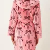 Women Keeley Jones Belted Pink Fleece Robe