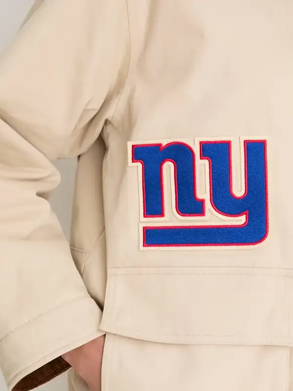 Women New York Giants Corduroy Collar Cotton Jacket