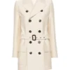 Women Off White Double Breasted Suiting Jacket