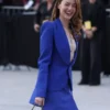 Women Royal Blue Suiting High Fashion Evening Blazer