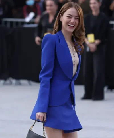 Women Royal Blue Suiting High Fashion Evening Blazer