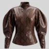 Women Snake Print Celebrity Sideline Outerwear