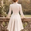 Women’s Ivory Regency Style Double Breasted Tailcoat