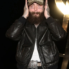 YSL Paris Fashion Week Post Malone Black Leather Jacket