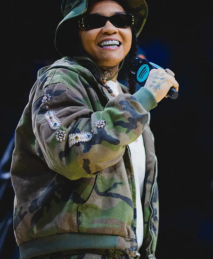 Young M.A Barclays Center NY Liberty Camouflage Jacket
