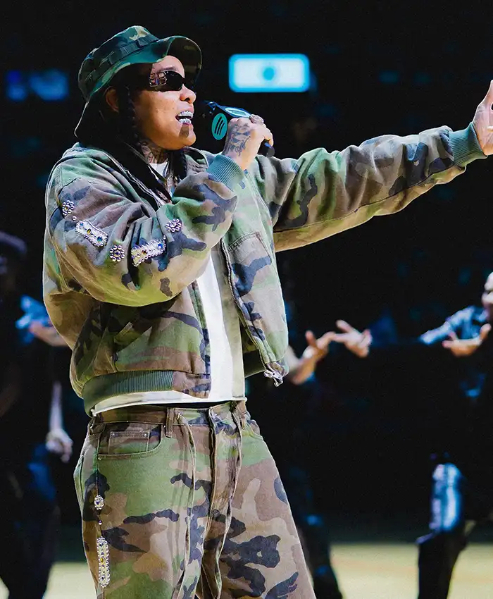 Young M.A Barclays Center NY Liberty Camouflage Jacket