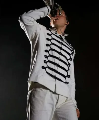 Yung Lean White Napoleon Military Jacket