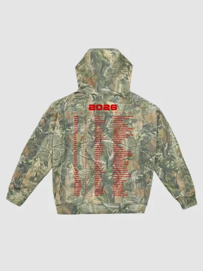 Zach Bryan Woodland Camo Pullover Hoodie