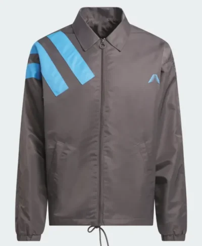 adidas Anthony Edwards 1 Charcoal Coach Jacket