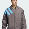 adidas Anthony Edwards 1 Charcoal Coach Jacket