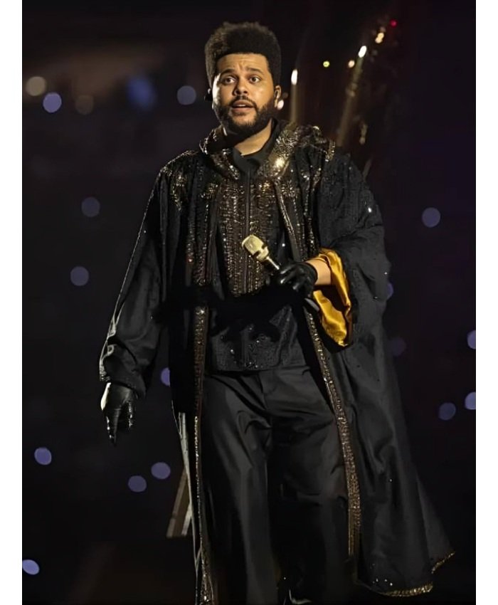 iHeartRadio Festival 2024 The Weeknd Black Hooded Coat